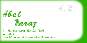 abel maraz business card