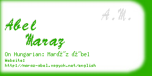 abel maraz business card